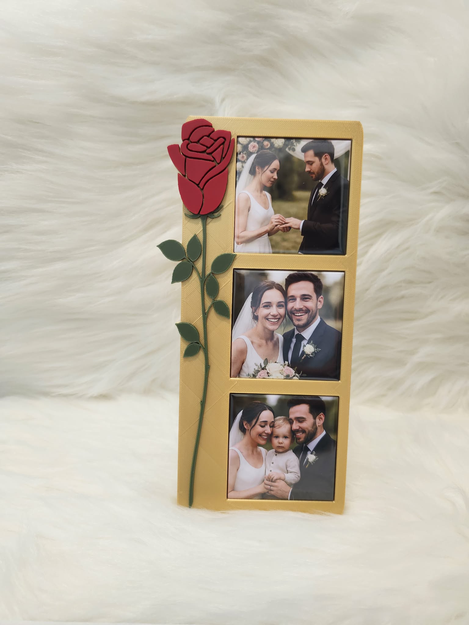 Combo: 3pcs Photo magnets + Floral Inspired Frame