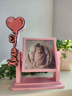 Rotating Cube Frame – XOXO Design (holds 4 pcs)