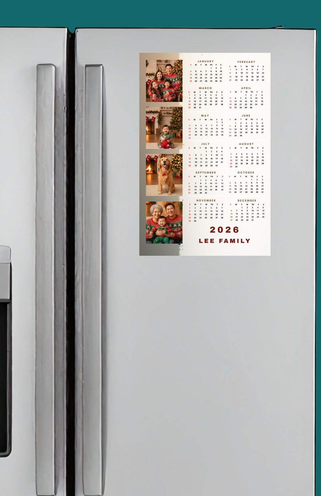 Magnetic Calendar 5x8 "