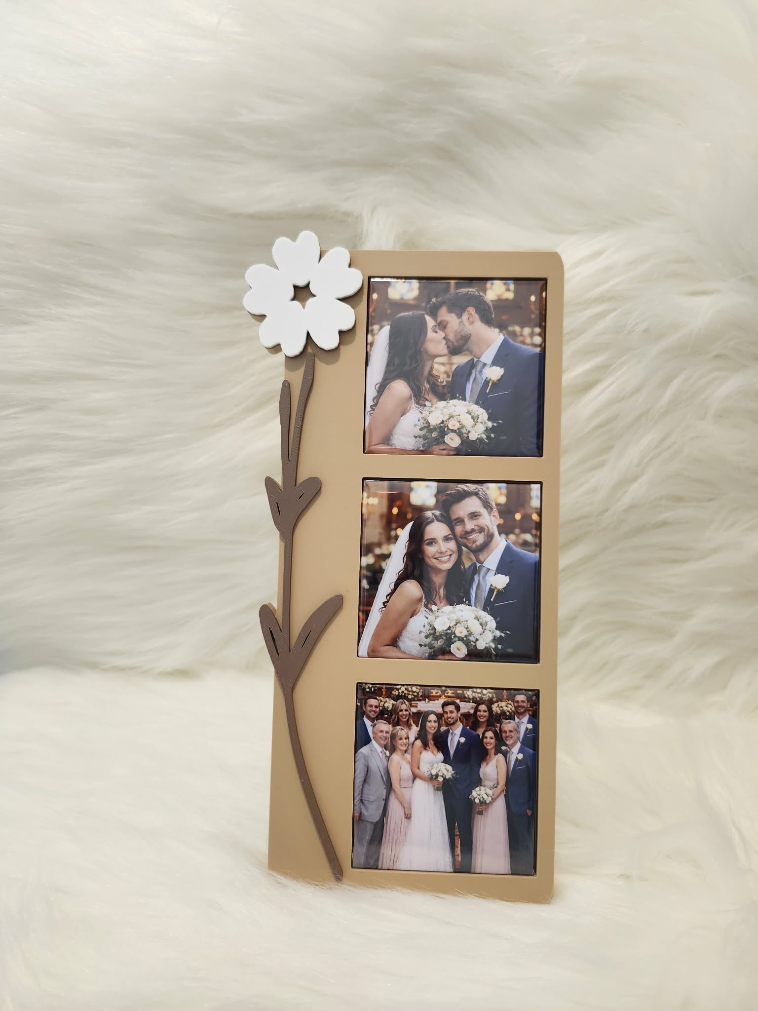 Combo: 3pcs Photo magnets + Floral Inspired Frame