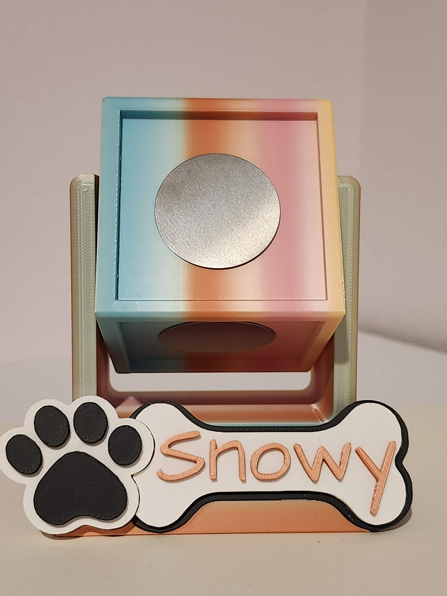 Rotating cube frame - Pawfect Memories  (Base and accessories only)