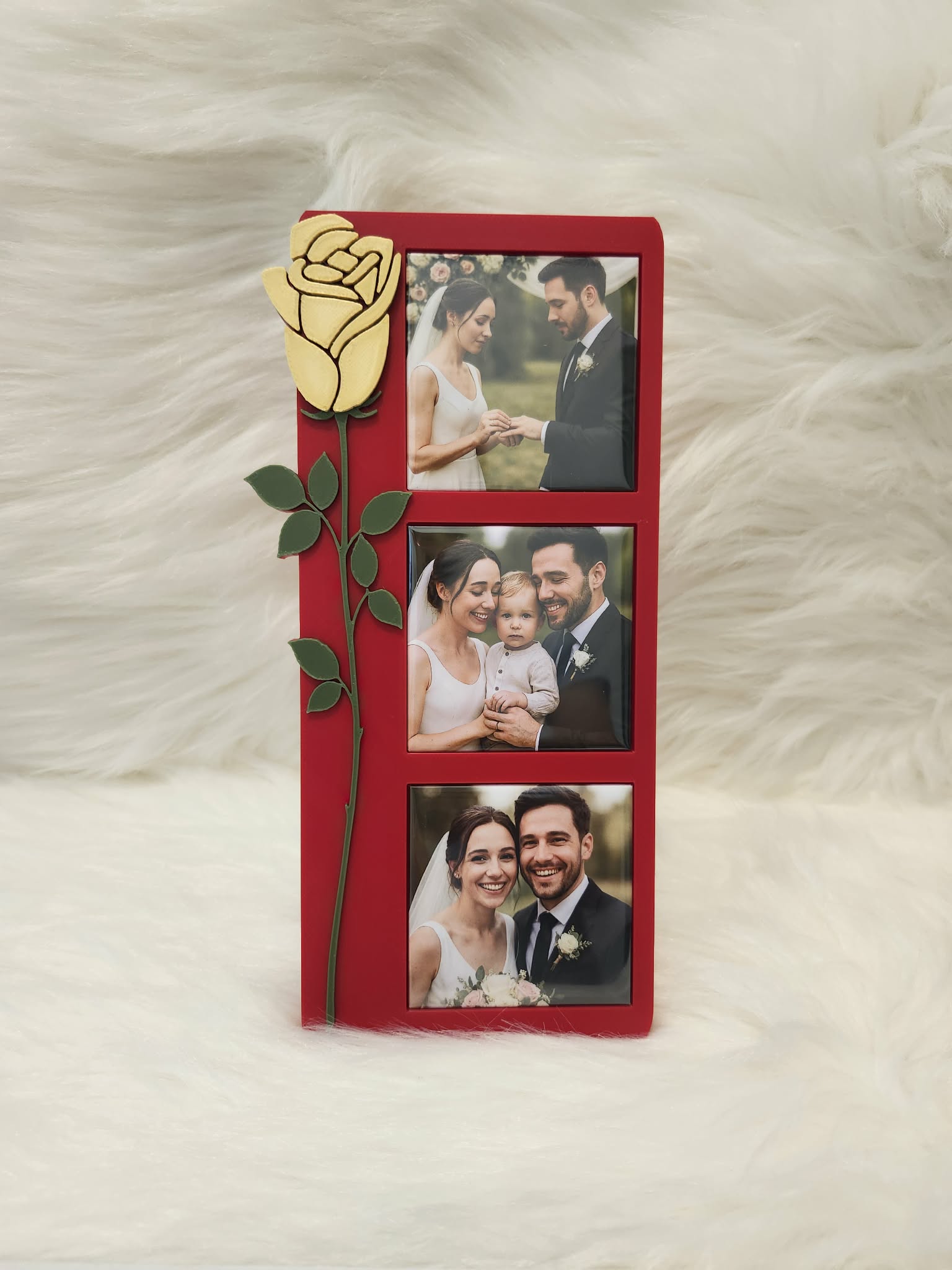 Combo: 3pcs Photo magnets + Floral Inspired Frame