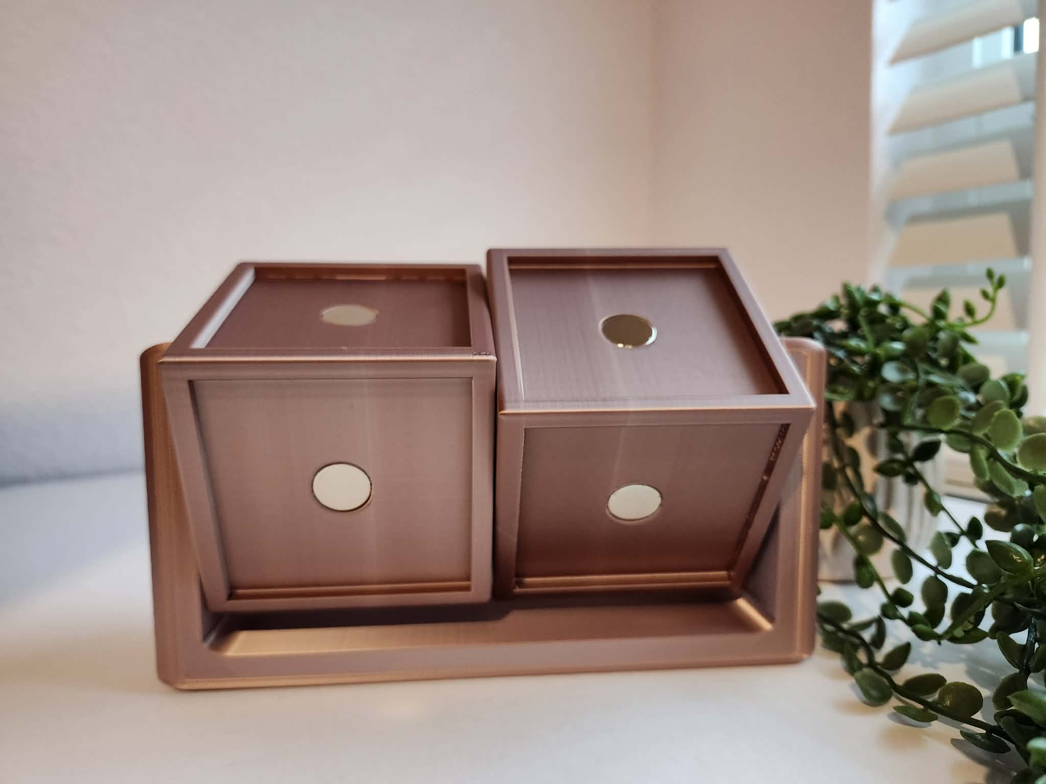 Rotating Cube Frame -  Double   (Holds 8 Photo Magnets)