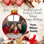 2.5 x 2.5"  Holiday Greetings Photo Magnet (min order of 3 magnets)