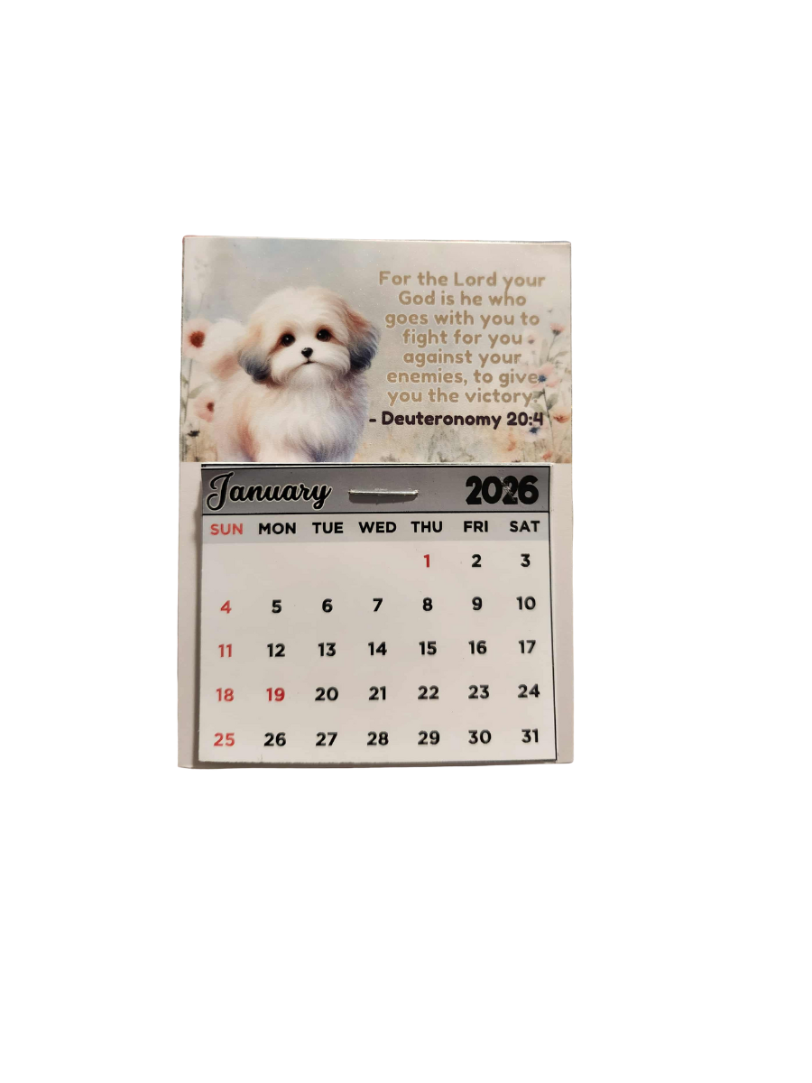Magnetic calendar 3x4"