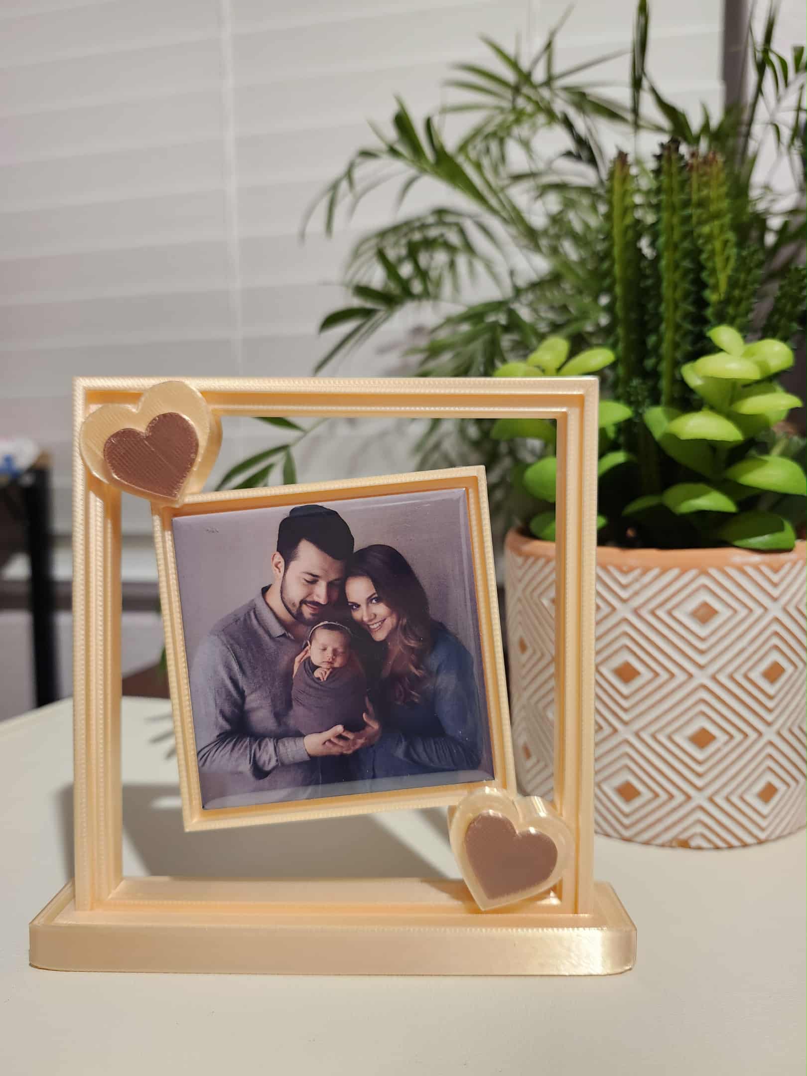 Frame with heart accents