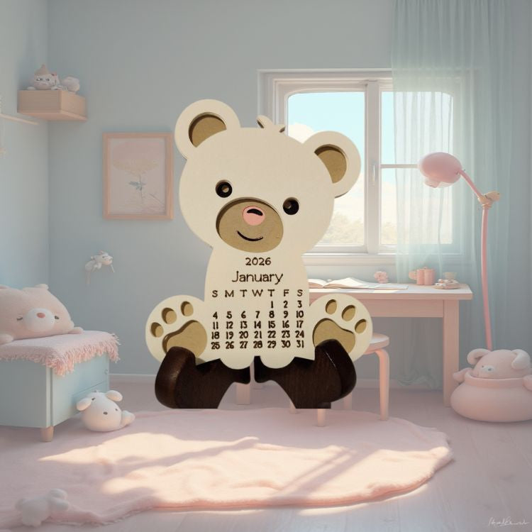 Bear Desktop Calendar 3.5 x 4"