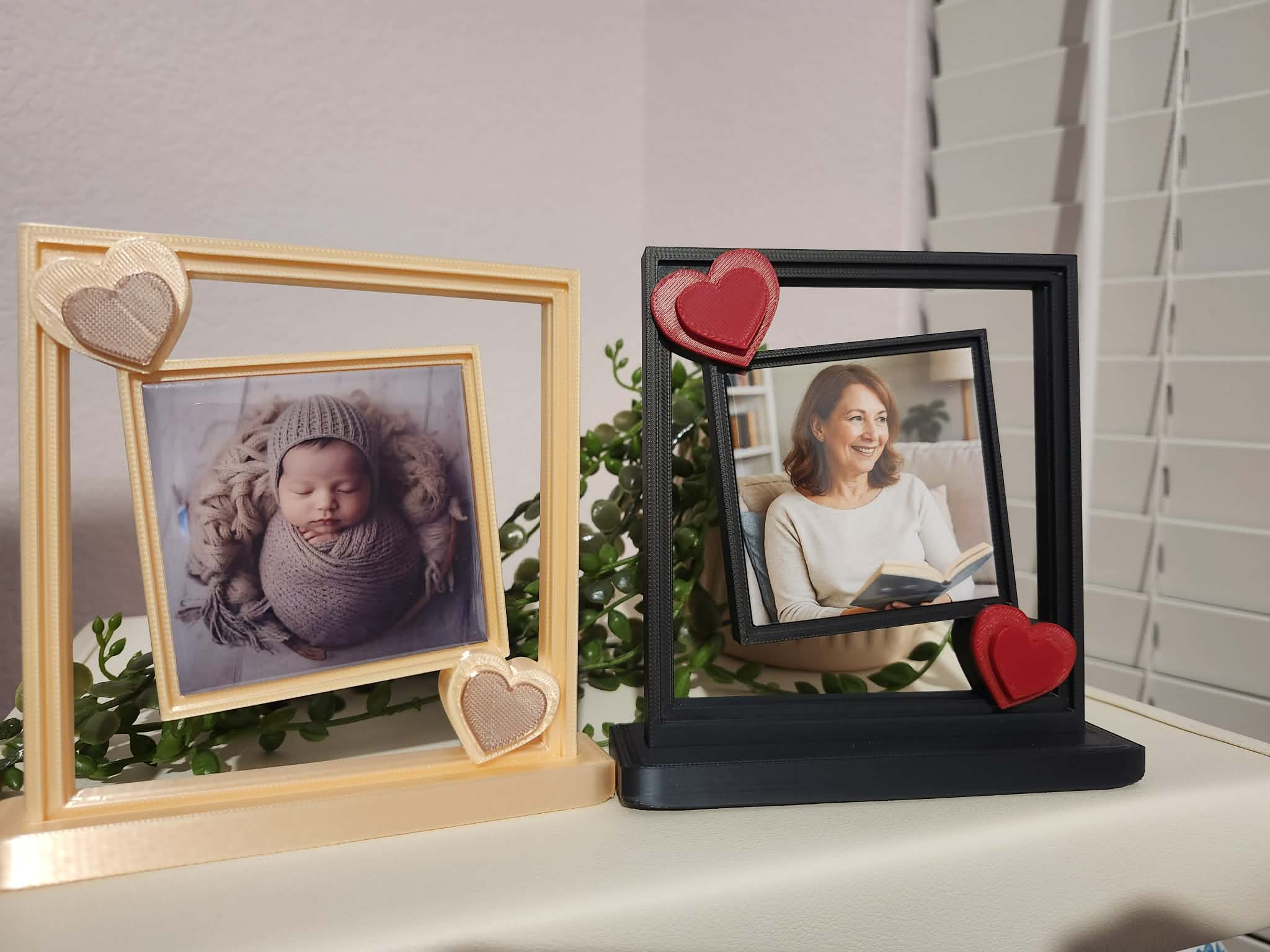 Frame with heart accents