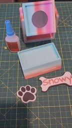 Rotating cube frame - Pawfect Memories  (Base and accessories only)