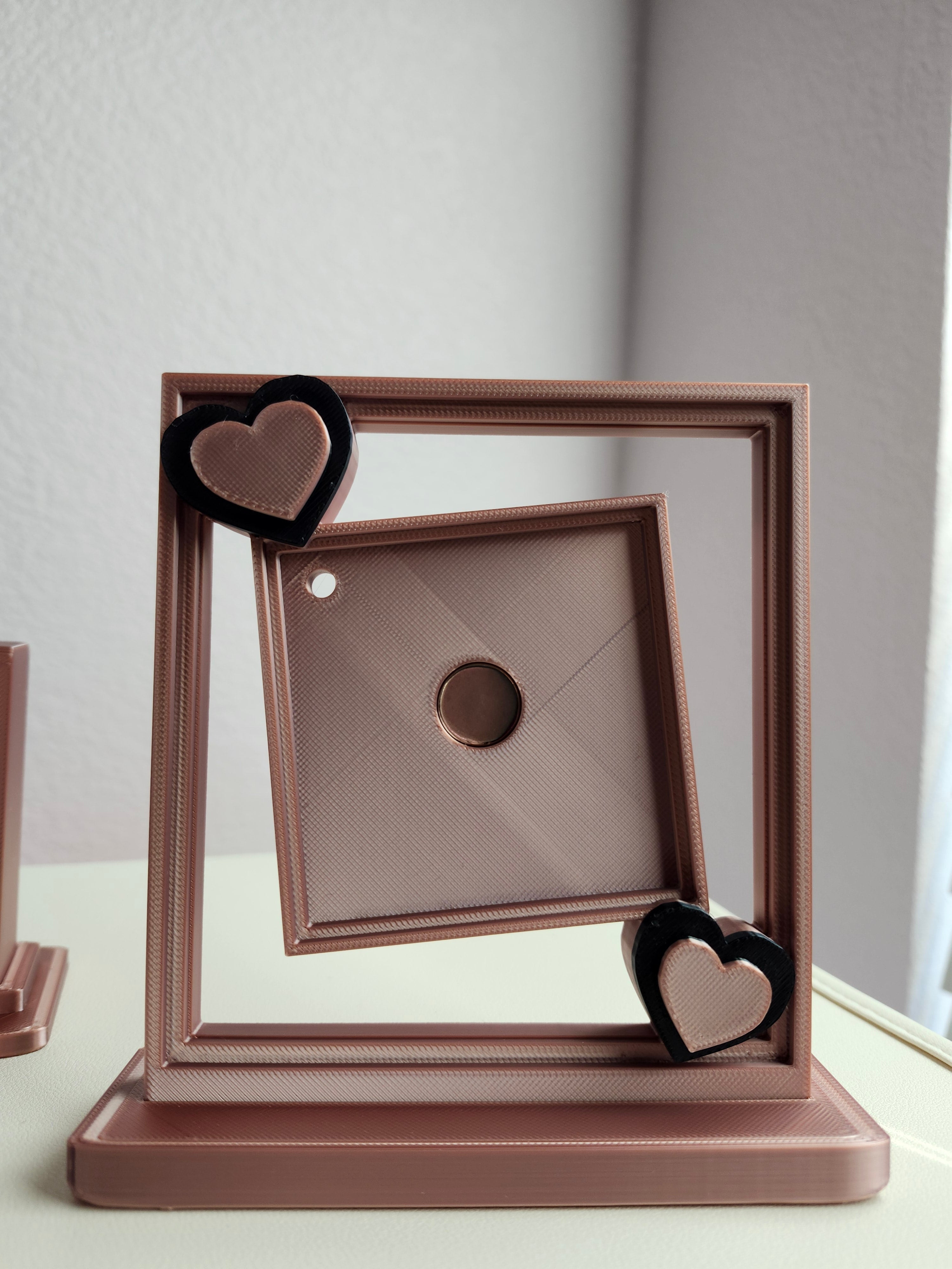 Frame with heart accents