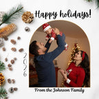 2.5 x 2.5"  Holiday Greetings Photo Magnet (min order of 3 magnets)