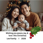 2.5 x 2.5"  Holiday Greetings Photo Magnet (min order of 3 magnets)