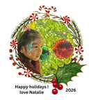2.5 x 2.5"  Holiday Greetings Photo Magnet (min order of 3 magnets)